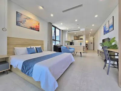 Sea View Apartment for Rent at Scenia Bay Nha Trang – 1 Bedroom + Studio, 65m², Fully Furnished with Piano