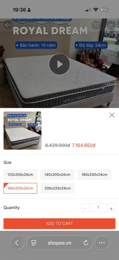 Two Orthopedic Mattresses for Sale – 4 & 3 Million VND