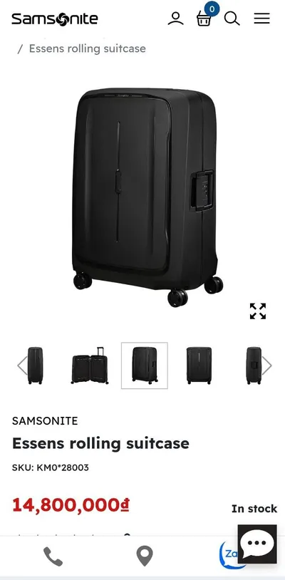 Samsonite Esens Suitcase – Size L (111 L) – Excellent Condition – Original