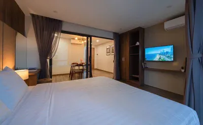 Căn hộ cao cấp 1 phòng ngủ cho thuê gần bãi biển Hòn Chồng, Nha Trang – 13 triệu VND/tháng – nội thất hiện đại
