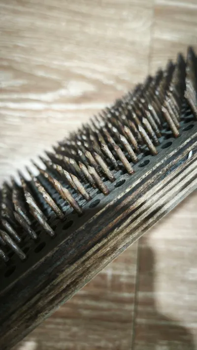 萨杜板(Sadhu Boards)，生命之花图案——尺码 45——可堆叠，钉子有轻微生锈(易去除)——700k 越盾