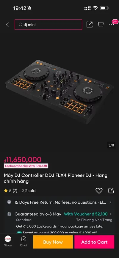 DDJ FLX 4 DJ 컨트롤러 및 Technics EAH-DJ1200EK 헤드폰 번들