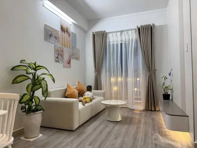 Căn hộ 2 phòng ngủ cho thuê tại khu phức hợp Hoàng Quân, tòa A2, Bắc Nha Trang – 60m², đầy đủ nội thất – 15 triệu VND/tháng