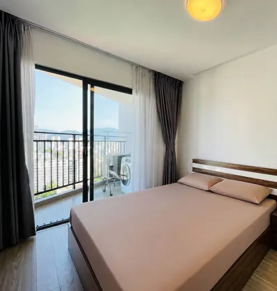 Căn hộ góc cho thuê - 1 phòng ngủ với view biển ở D'qua, Nha Trang