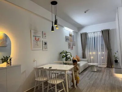 Căn hộ 2 phòng ngủ cho thuê tại khu phức hợp Hoàng Quân, tòa A2, Bắc Nha Trang – 60m², đầy đủ nội thất – 15 triệu VND/tháng