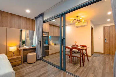 Căn hộ cao cấp 1 phòng ngủ cho thuê gần bãi biển Hòn Chồng, Nha Trang – 13 triệu VND/tháng – nội thất hiện đại