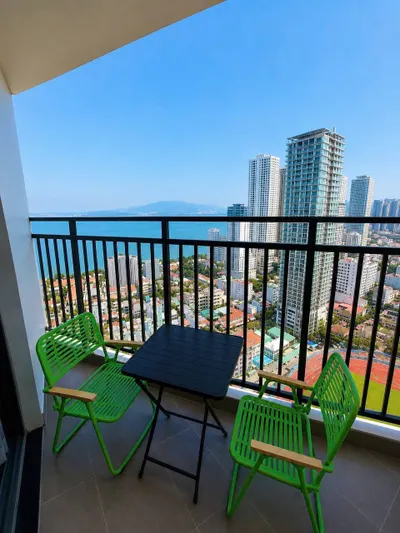 Căn hộ góc cho thuê - 1 phòng ngủ với view biển ở D'qua, Nha Trang