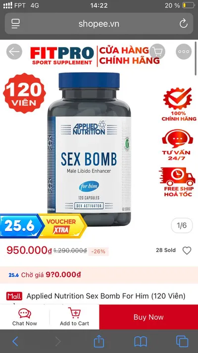 Thực phẩm bổ sung sinh học dành cho nam giới – 600 000 đồng