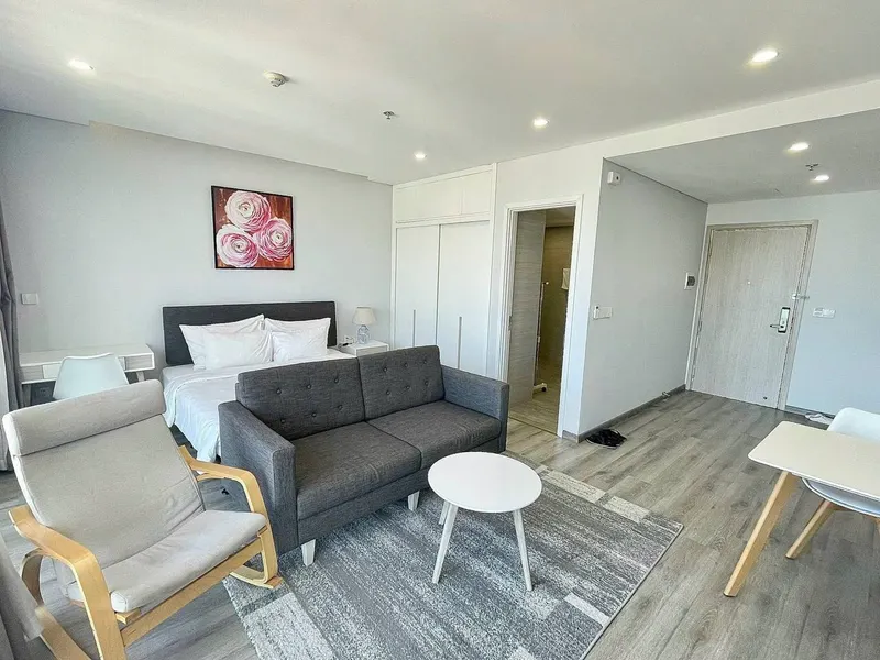 Marina Suites 중앙 냐짱 스튜디오 아파트 렌탈 – 15만 VND/월, 해양 전망 — 2/8