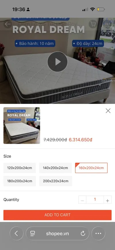 Two Orthopedic Mattresses for Sale – 4 & 3 Million VND