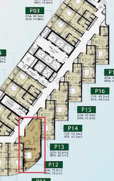 北岸Libera综合体1卧室公寓出售 – 海景 – $192,000