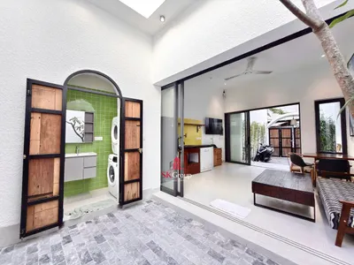 Villa 2 phòng ngủ cho thuê gần biển – 20,5 triệu đồng/tháng, 100m đến biển, 3 điều hòa, 3 phòng tắm