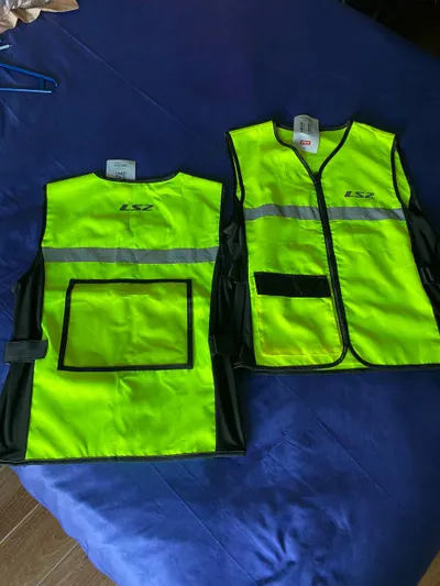 2x LS2 Hi-Vis 오토바이 안전 조끼(신제품) – M & L 사이즈