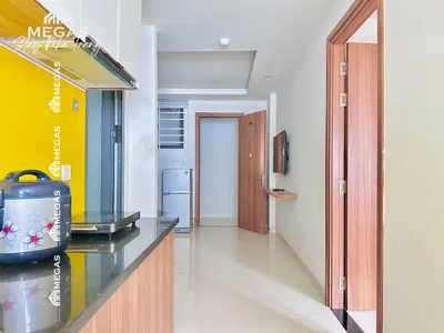 Căn hộ 1 phòng ngủ có ban công – đầy đủ nội thất, thang máy & chỗ đỗ xe – gần chợ Bình Tân – 7,5 triệu VND/tháng