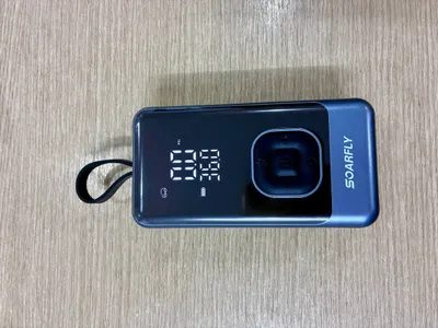 Портативный электрический насос 4 в 1 – цифровой дисплей – автостоп – power bank и LED-фонарь