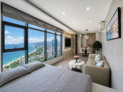 Роскошная квартира с 1 спальней и 1 ванной комнатой в аренду в Muong Thanh Luxury, улица Чан Фу, 60 – 20 млн донгов/месяц