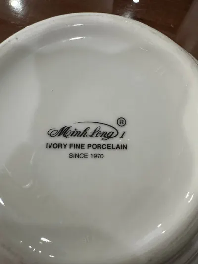 Комплект фарфора Minh Long I серия Sea Jade – сахарница с крышкой и солонка