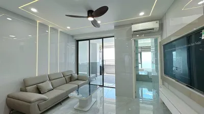 2-спальная квартира в аренду – северный Нячанг, ЖК Oceanus – 71 м², вид на море, полностью меблирована – 24,5 млн VND/месяц