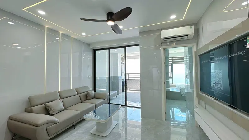 Căn hộ 2 phòng ngủ cho thuê – Phía bắc Nha Trang, Khu Oceanus – 71 m², view biển, đầy đủ nội thất – 24.5 triệu VND/tháng