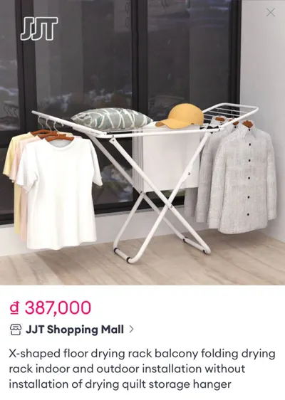 바닥 세탁물 건조 랙 – 120cm – 우수한 상태
