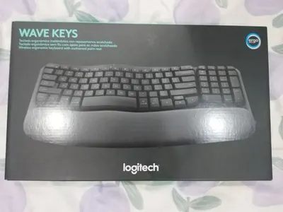 Logitech Wave Keys Wireless Ergonomic Keyboard – New, 1-Year Warranty