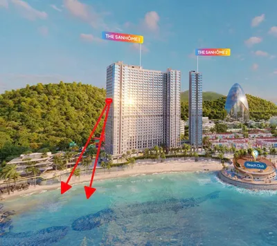 해변 직결 스튜디오 – The Sanhome 1 빌딩, 27m² – 19.4억 & 19.1억 VND