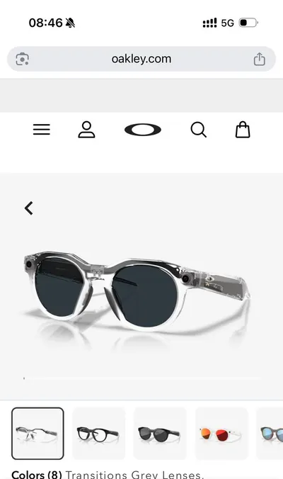 Очки Oakley Transitions Grey Lenses, прозрачная оправа – не носила