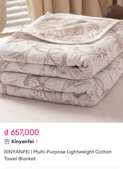 Double-Sided Cotton Bedspread 200×240 cm