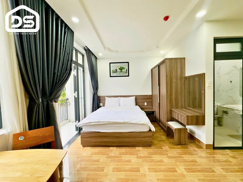 Studio Apartment in ACC Vườn Xoài, Central Nha Trang – 8M VND/Month, Balcony & Washer