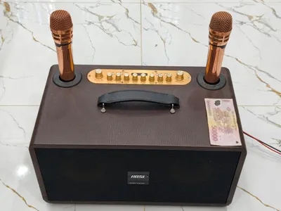 카라오케 스피커 시스템 (2개 마이크 포함) – 블루투스, Aux, HDMI, 기타 입력 – 150만 동