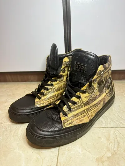 Philipp Plein 高帮运动鞋"美元骷髅"– 2017年档案，欧码42，二手