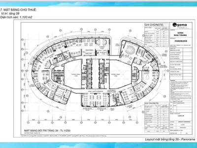 Commercial Space for Rent on 39th Floor – Panorama Nha Trang – 1,100 m² – 16.5M VND/Month