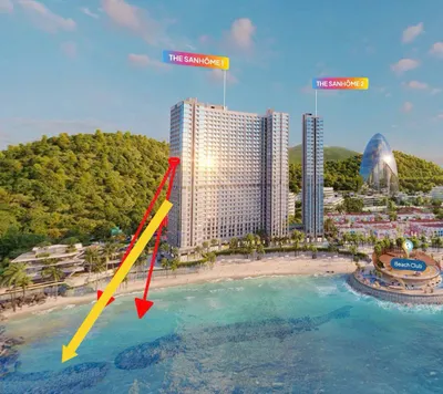 Căn hộ Studio với tầm nhìn trực tiếp biển – Tháp The Sanhome 1, 27m² – 1.94 tỷ & 1.91 tỷ VND