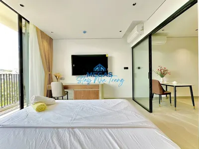 1-Bedroom Furnished Apartment with Balcony – VCN Phước Hải – 12M VND/Month