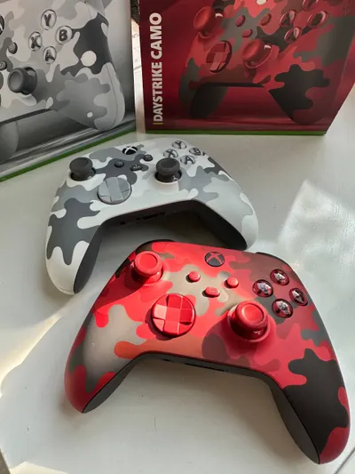 정품 Xbox Wireless Controller – Arctic Camo 및 Red Camo – 정품 박스