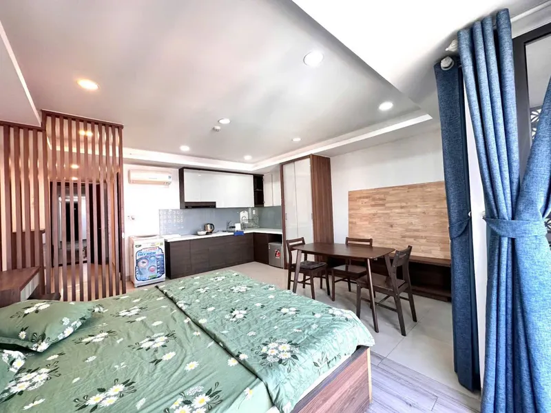 单室公寓出租 – 芽庄市中心 – To Hien Thanh – 35 m² – 配备齐全 – 800万越南盾/月 — 5/6