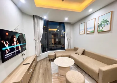 Modern 2-Bedroom Apartment with Sea View – HUD Building – Central Nha Trang – 18M VND/Month