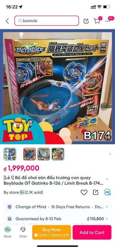 Bộ Beyblade B-174 với Đấu trường, 2 Quay tròn, 2 Bộ khởi động và Infinity Nado Quay tròn Bonus