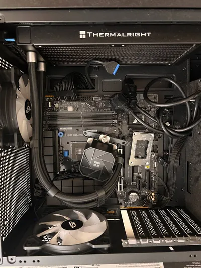PC Components Bundle – ASUS TUF Motherboard, Thermalright AIO Cooler, PSU, Case