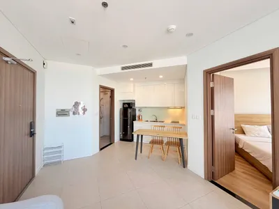 Căn hộ 1 phòng ngủ cho thuê – Scenia Bay, Nha Trang Phía Bắc – Nhìn ra biển, Bể bơi – 14,5 triệu VND/tháng