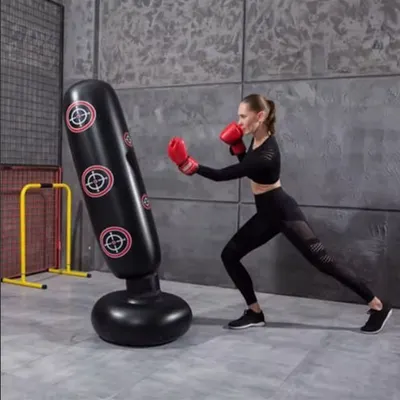 Yoga Mat, Punching Bag, and Boxing Pads Bundle