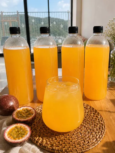 Nước Chanh Tươi - Passion Fruit & Ginger Tự Nhiên Có Gas - 50k VND/Lít