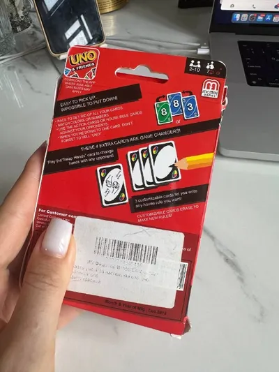 Mattel UNO 보드 게임 – 커스터마이징 카드 – 2-10명 플레이어