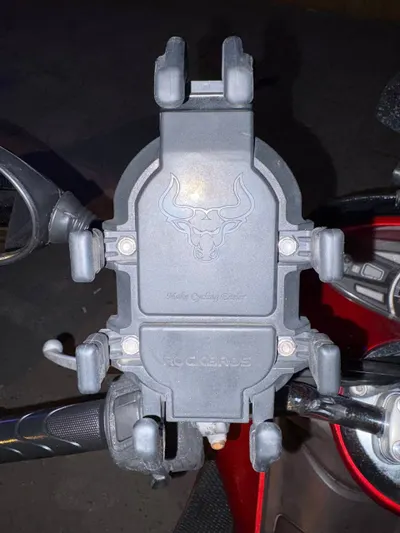 Phone mount with vibration damper and tire compressor for sale