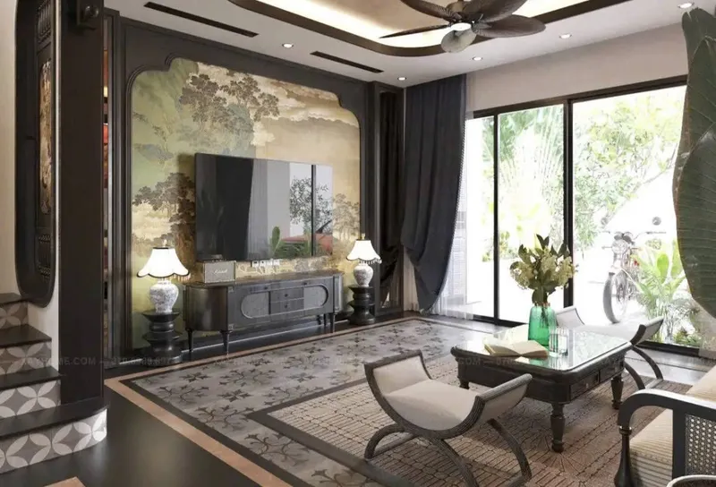 Furnished 3-bedroom house with pool access in Mỹ Gia, 60M VND/month — 8/9