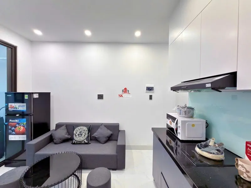 1-bedroom furnished apartment, Doan Tran Nghiep alley 84, 9.5M VND/month — 4/7