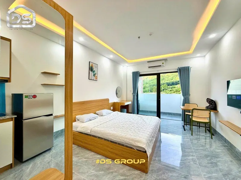 35 m² furnished apartment for rent on Bùi Huy Bích beach, north Nha Trang, 12.5M VND/month — 3/5