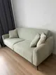 Double bed 160x200 with mattress and olive sofa bed for sale