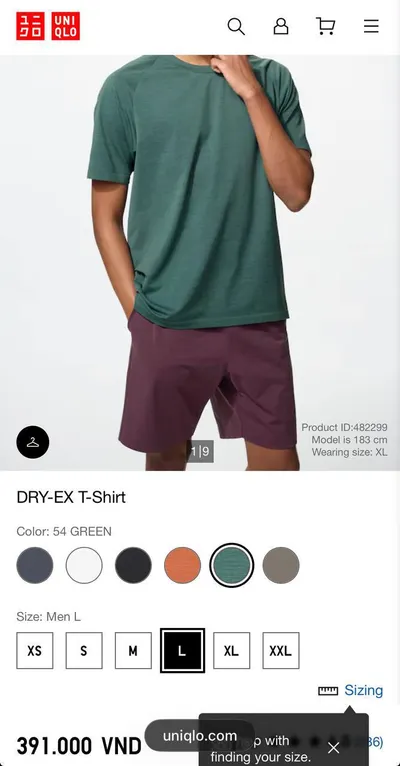 Uniqlo T-shirts, size L, 300,000 VND each