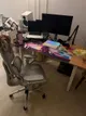 Used height-adjustable desk and ergonomic chair for sale (2 items)